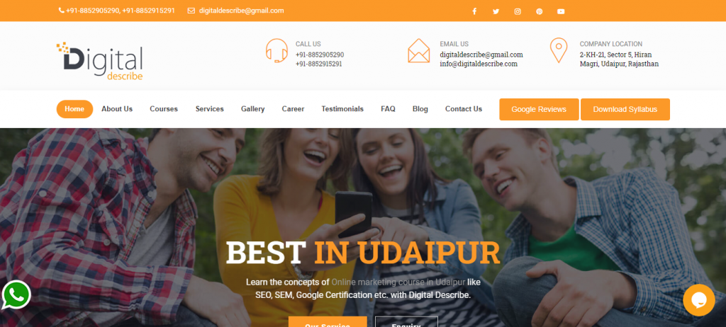 Digital Describe - Digital Marketing Training Institute in Udaipur