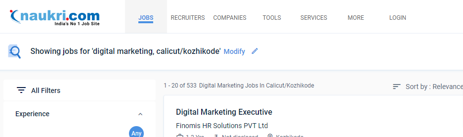Digital Marketing openings in Calicut
