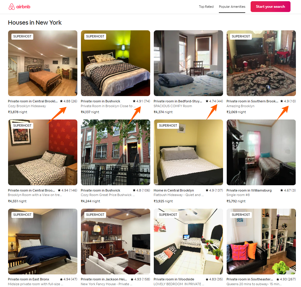 Reviews on Airbnb property