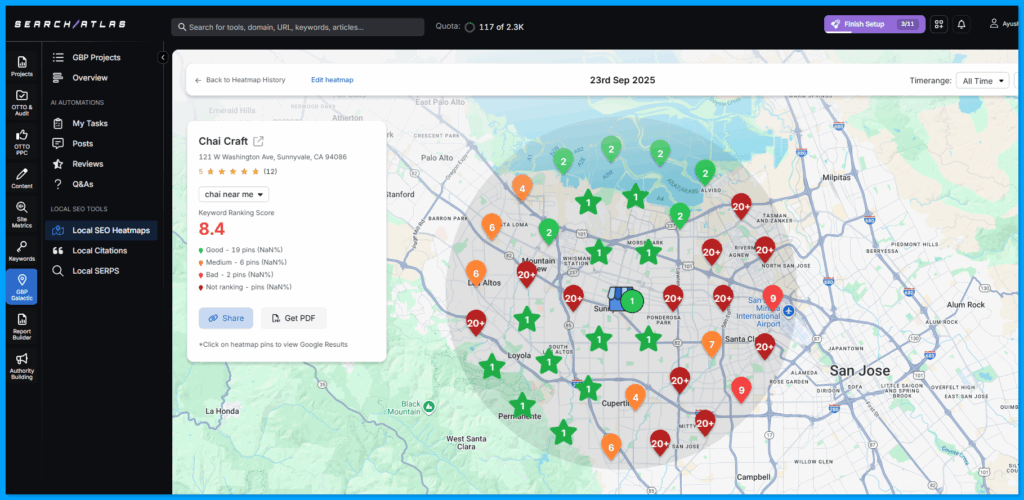 Local SEO using Search Atlas