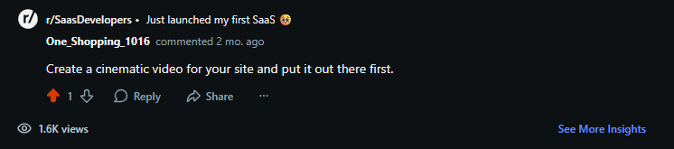 Reddit Comment